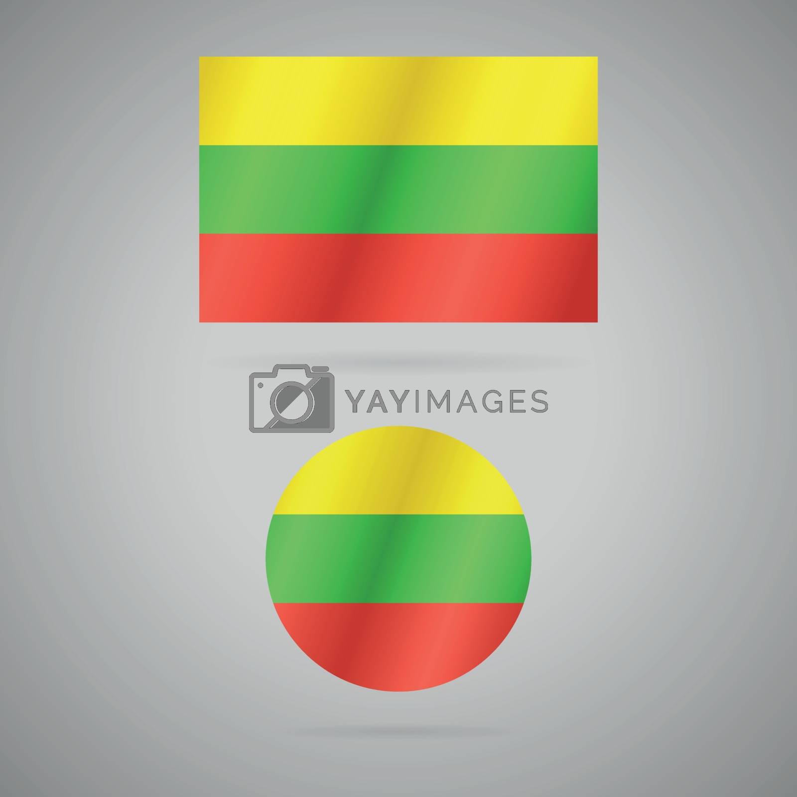 Royalty free image of Flag of Lithuania by ggebl