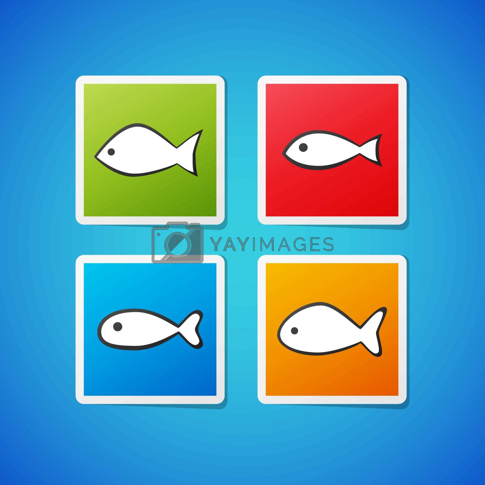 Royalty free image of Vector fish stickers by ggebl