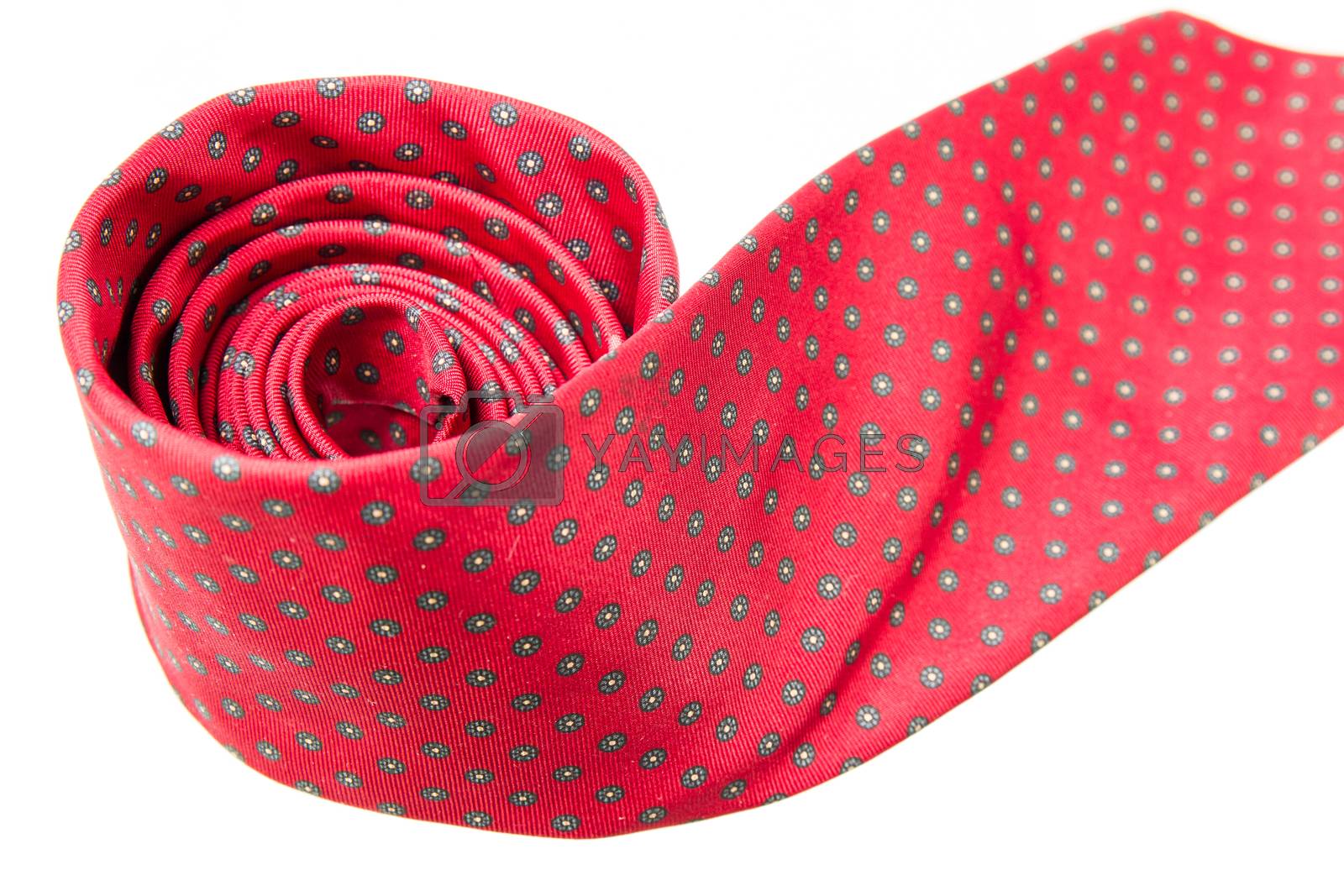 Royalty free image of red with green dots business neck tie by kasinv