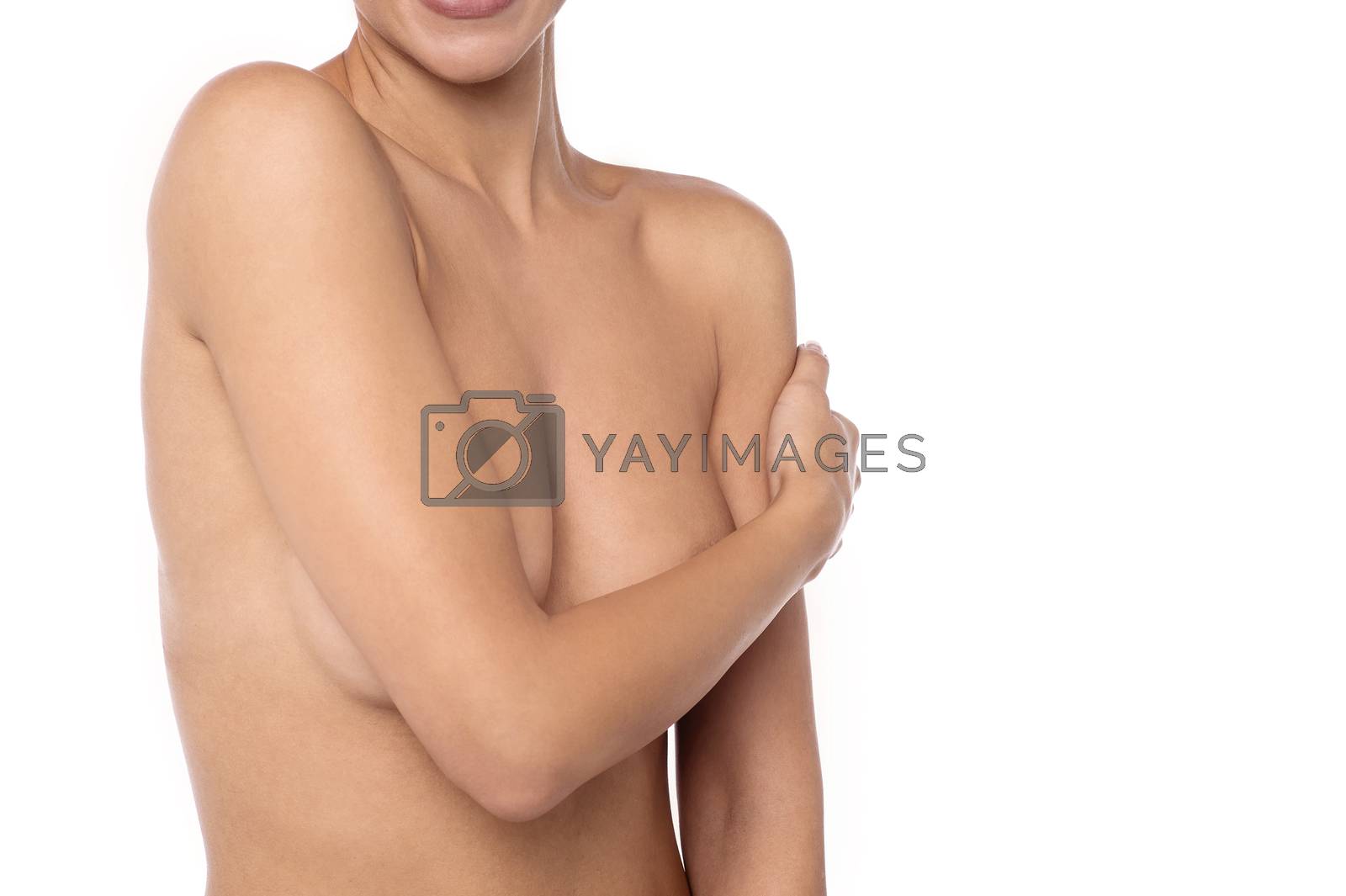 Royalty free image of Naked young woman isolated over white by stockyimages
