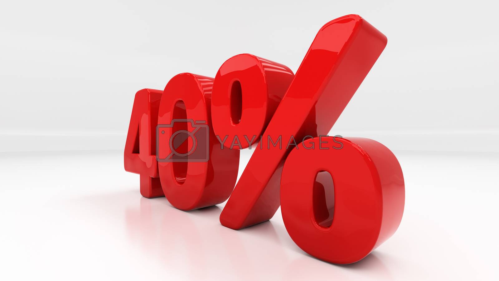Royalty free image of 3D forty percent by Supertooper