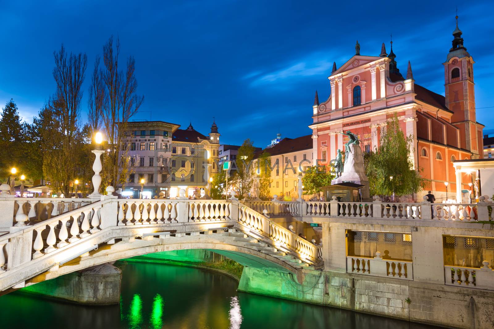 Royalty free image of Preseren square, Ljubljana, capital of Slovenia. by kasto