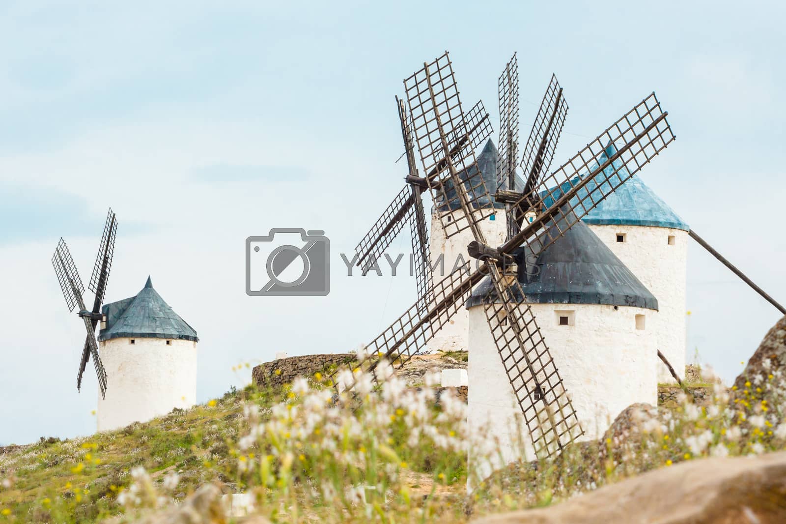 Royalty free image of Vintage windmills in La Mancha. by kasto