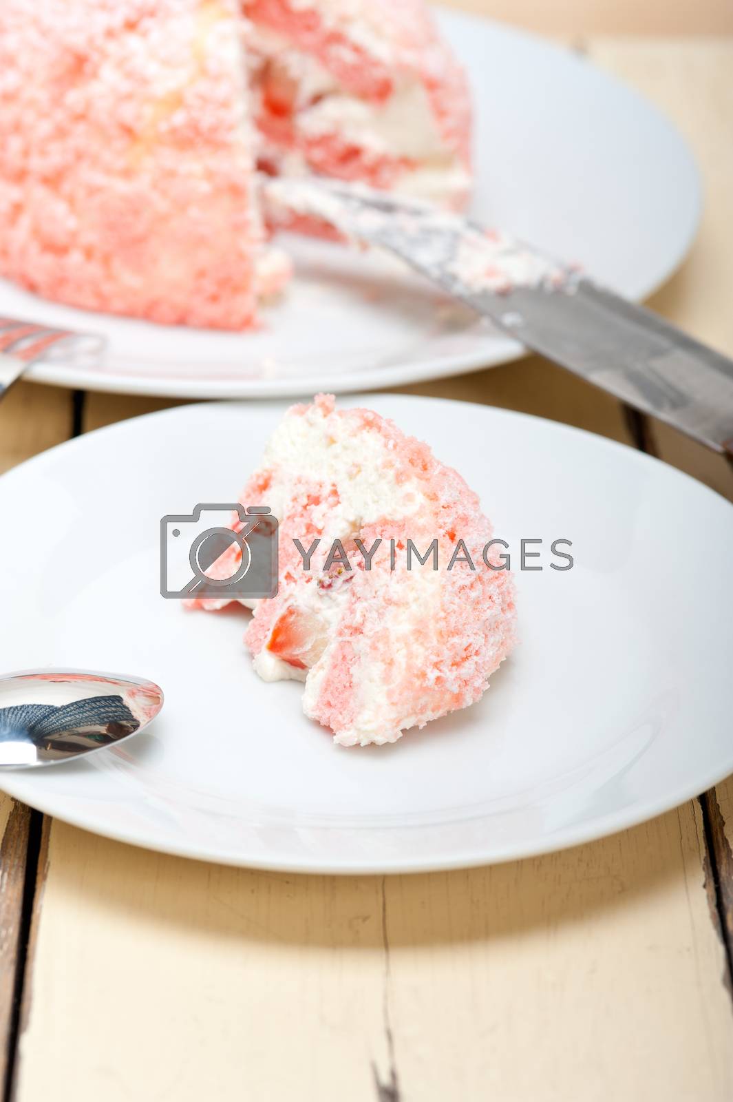 Royalty free image of fresh strawberry and whipped cream dessert by keko64
