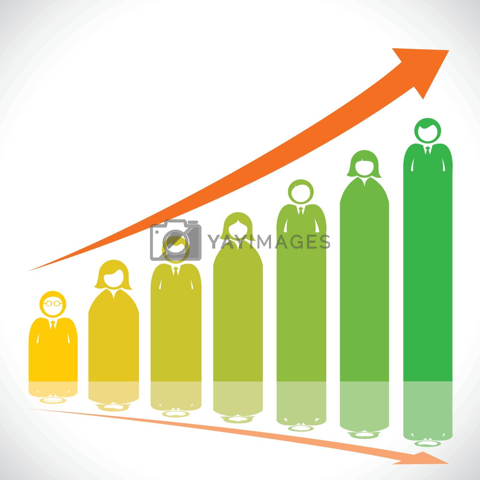 Royalty free image of business people market graph by designaart