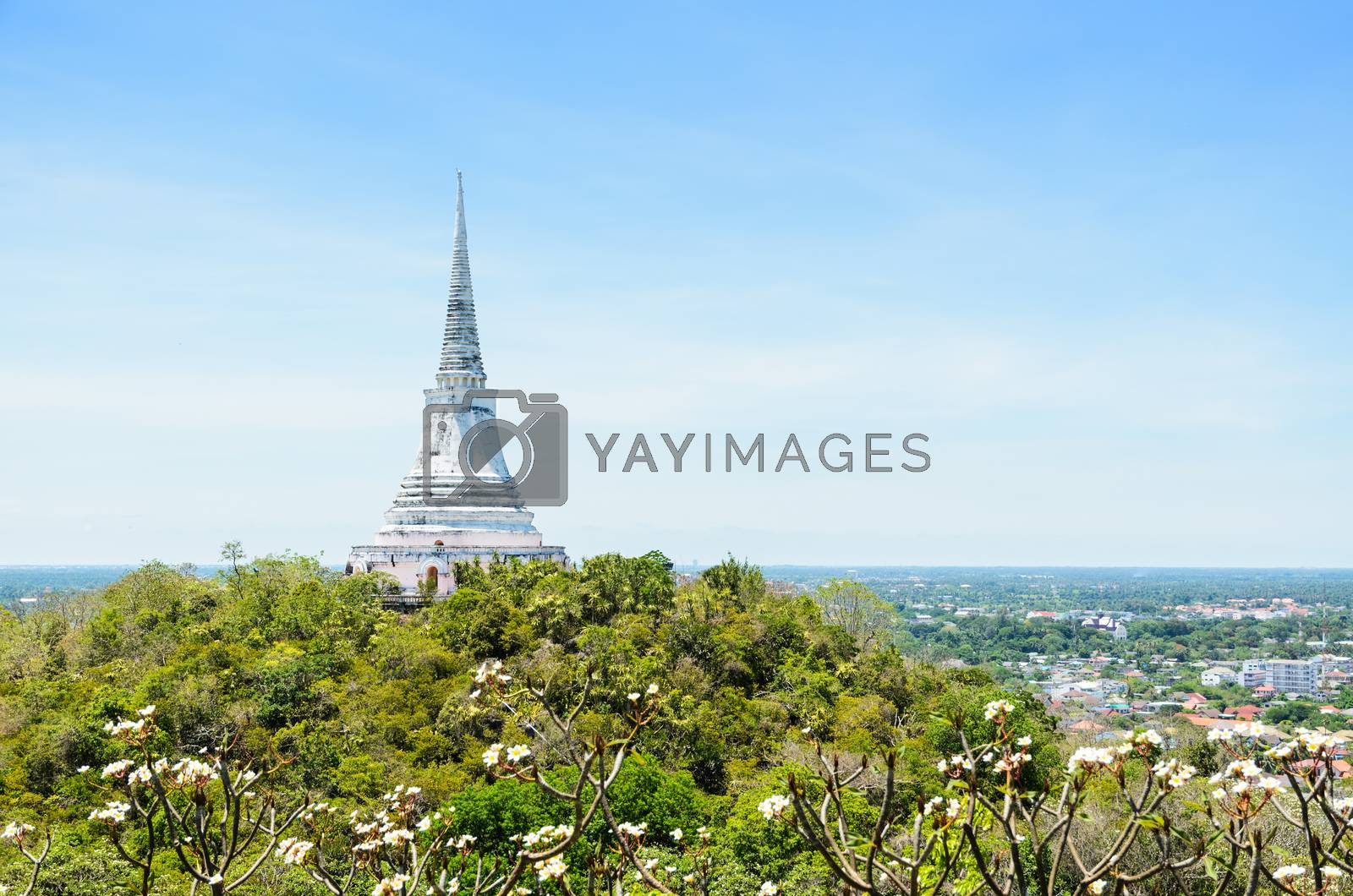 Royalty free image of Pagoda on mountain in Phra Nakhon Khiri temple by Yongkiet