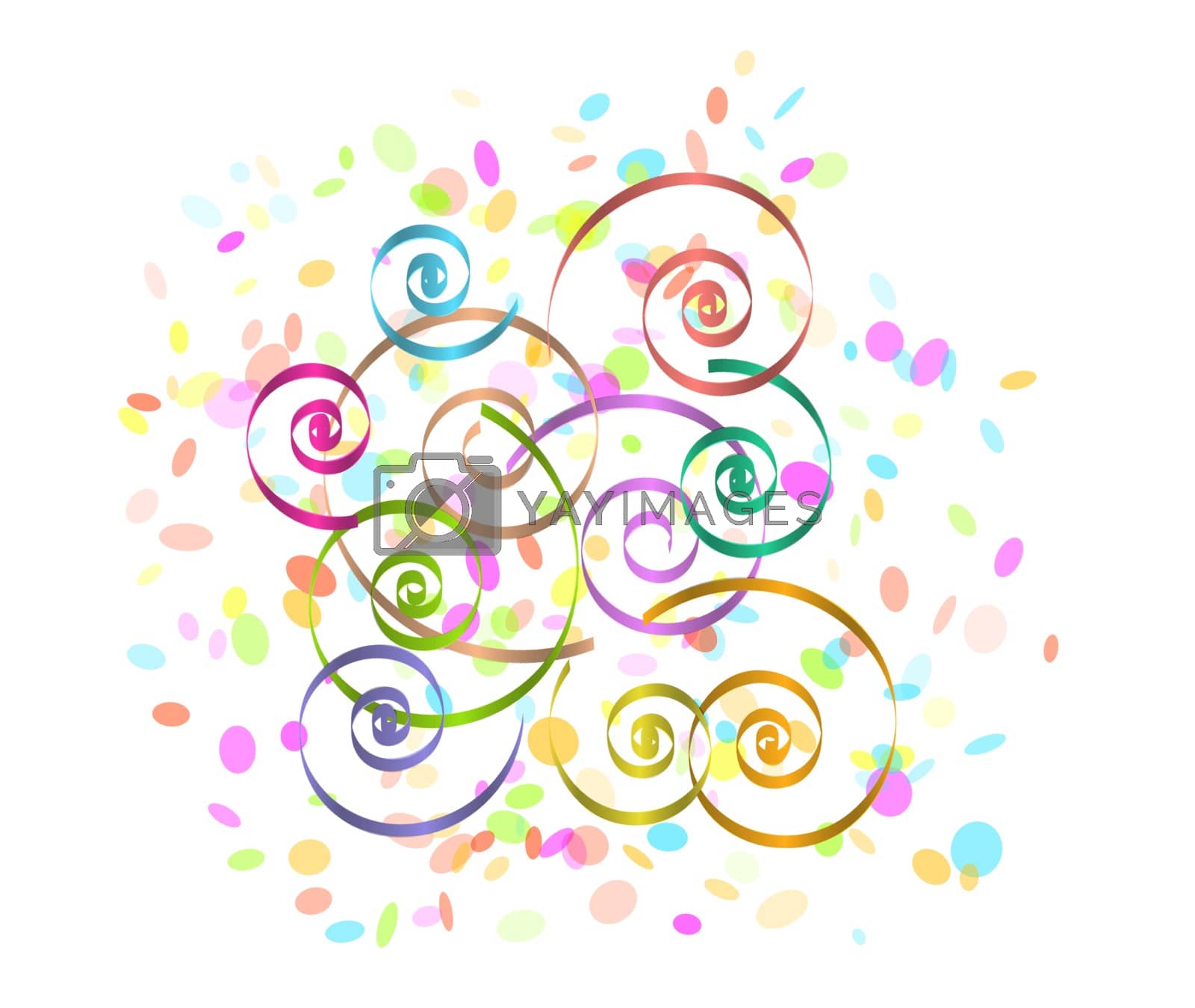 Royalty free image of confetti and spirals by muuraa