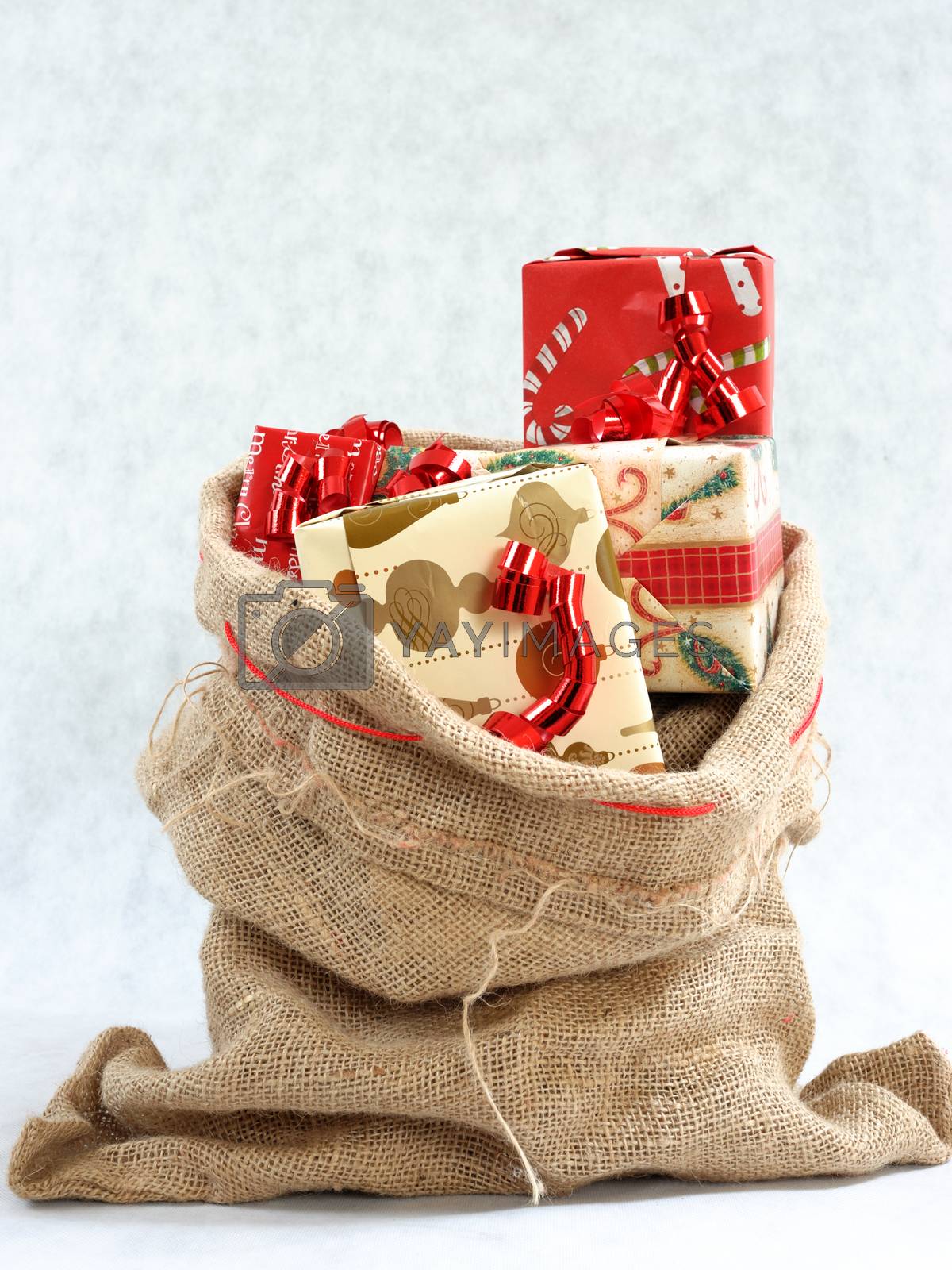 Royalty free image of An sack full of gifts. by francescomoufotografo