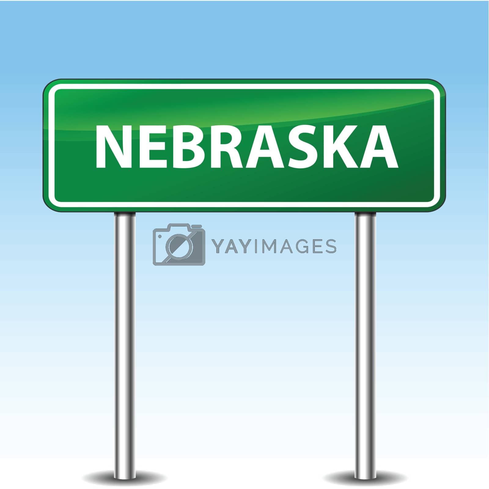 Royalty free image of nebraska green sign by nickylarson974