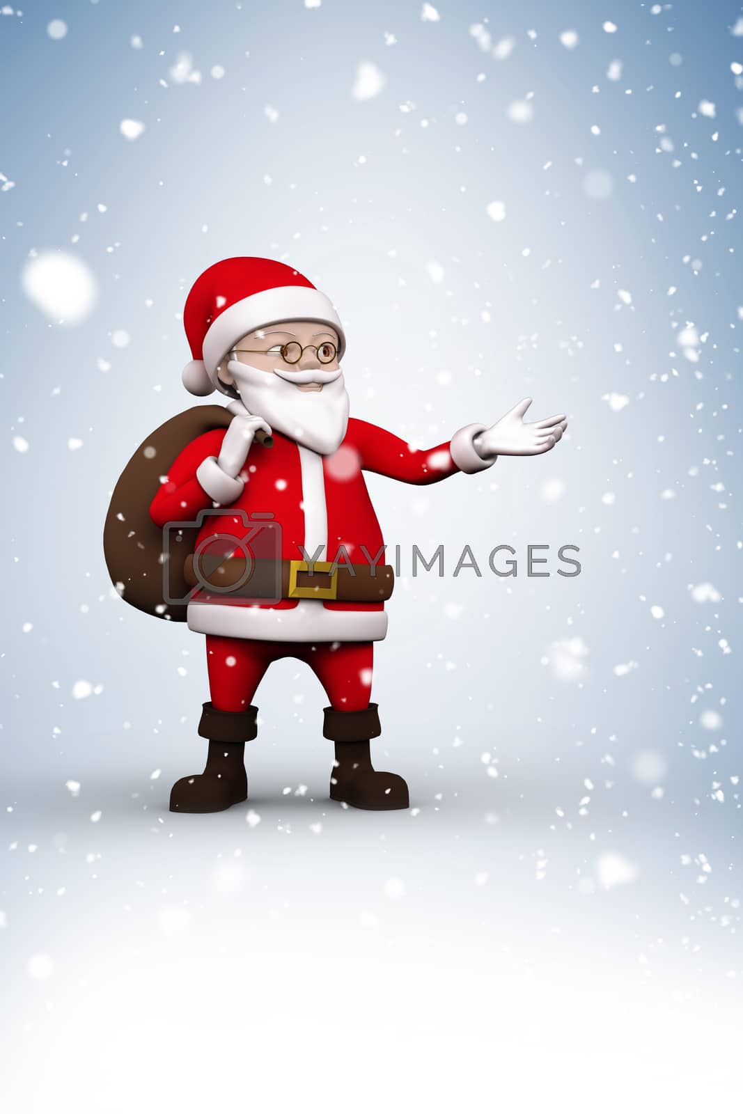 Royalty free image of Composite image of cartoon santa by Wavebreakmedia
