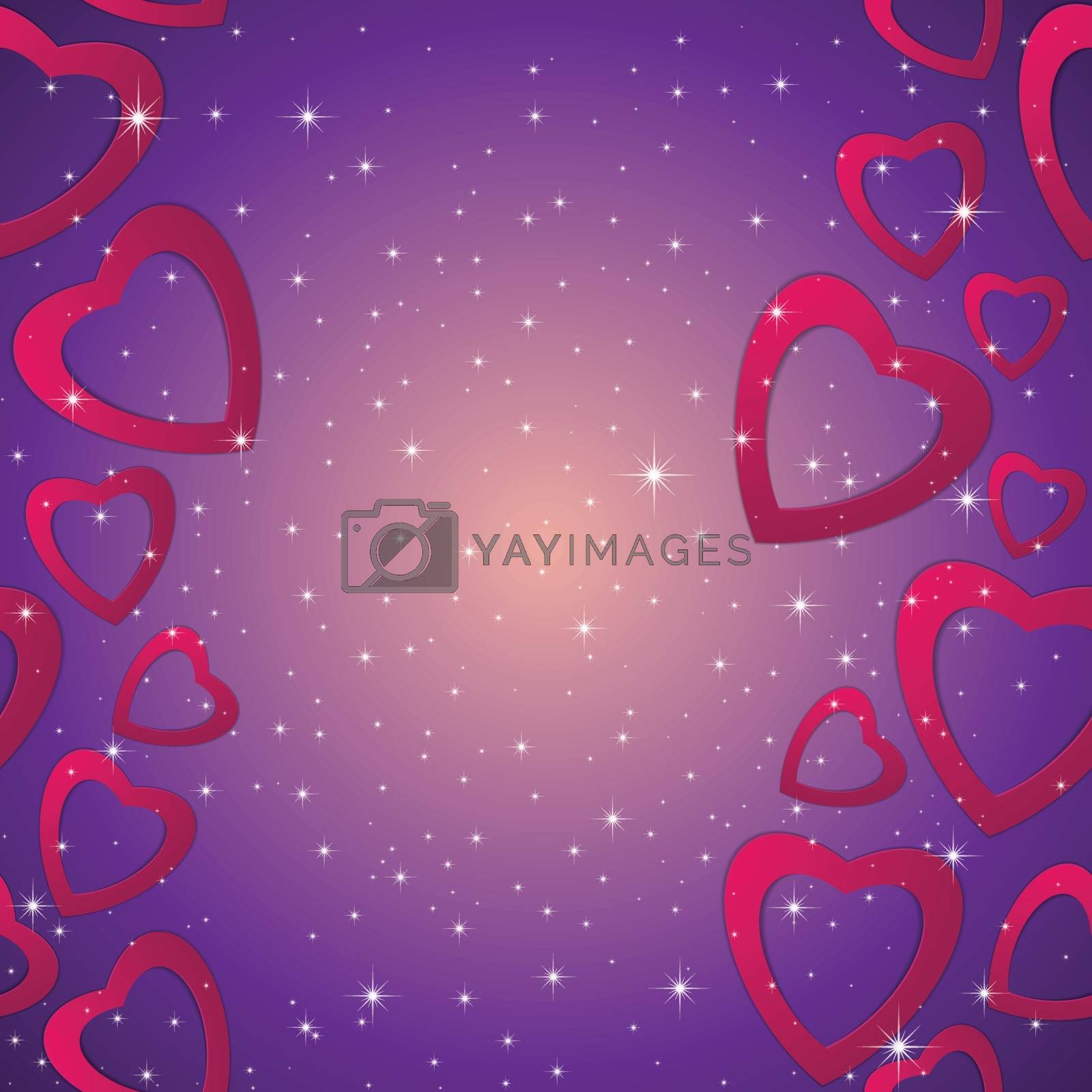 Royalty free image of Valentines day. Abstract paper hearts. Love. Valentine background with hearts by LittleCuckoo