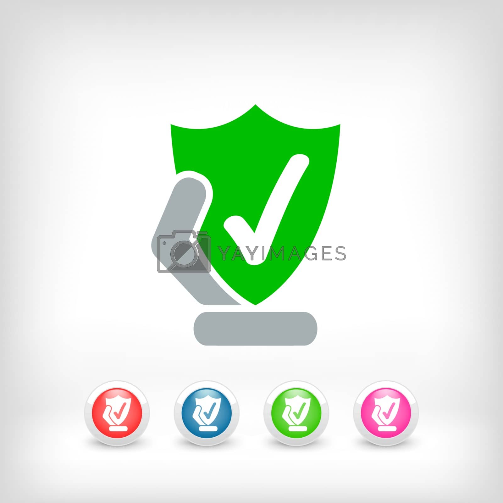 Royalty free image of Protection shield icon by myVector