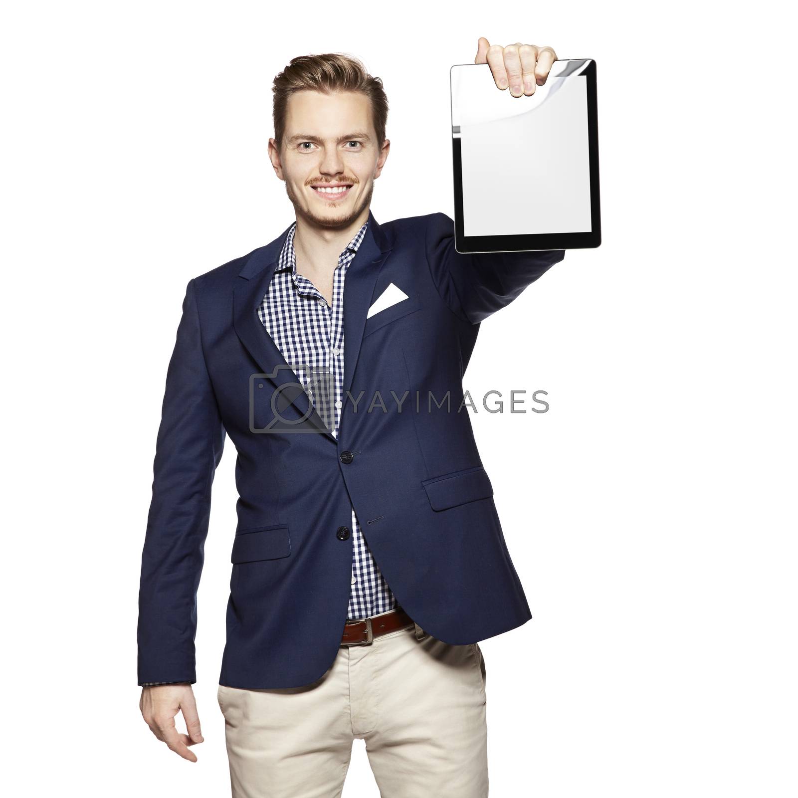 Royalty free image of Businessman holding a tablet by filipw