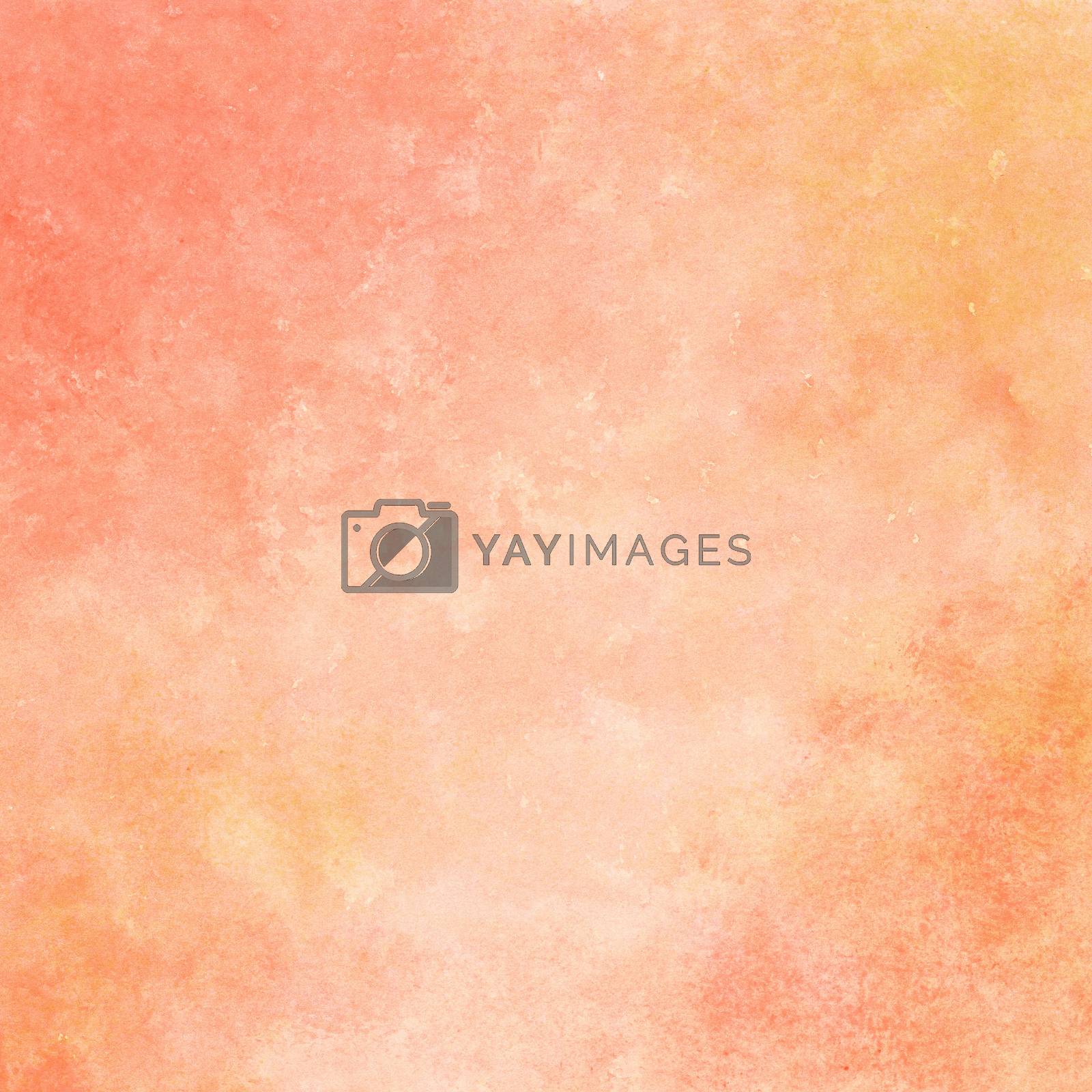 Royalty free image of peach and orange watercolor texture background, hand painted by nubephoto