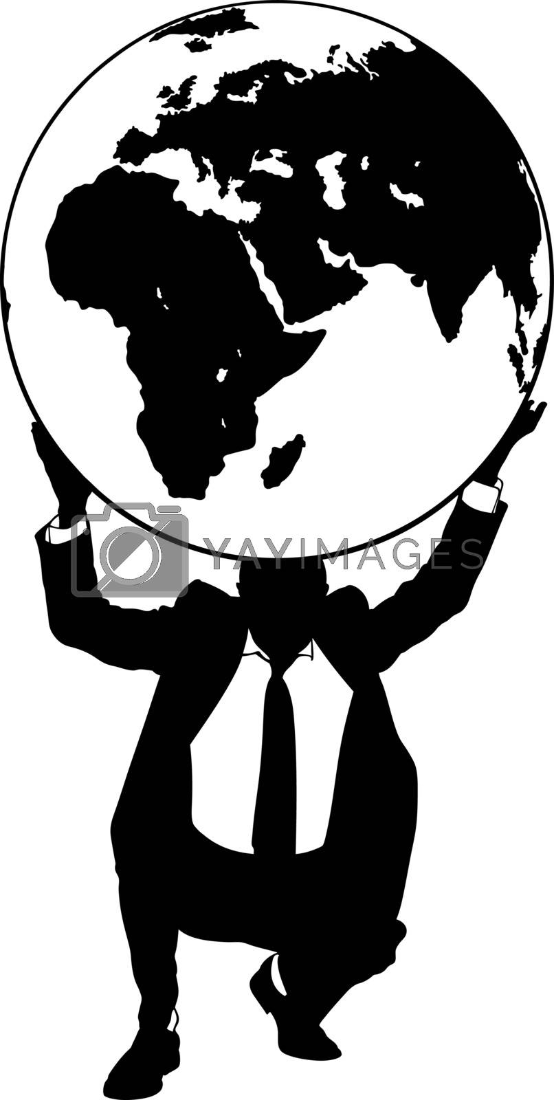Royalty free image of holding earth by laschi