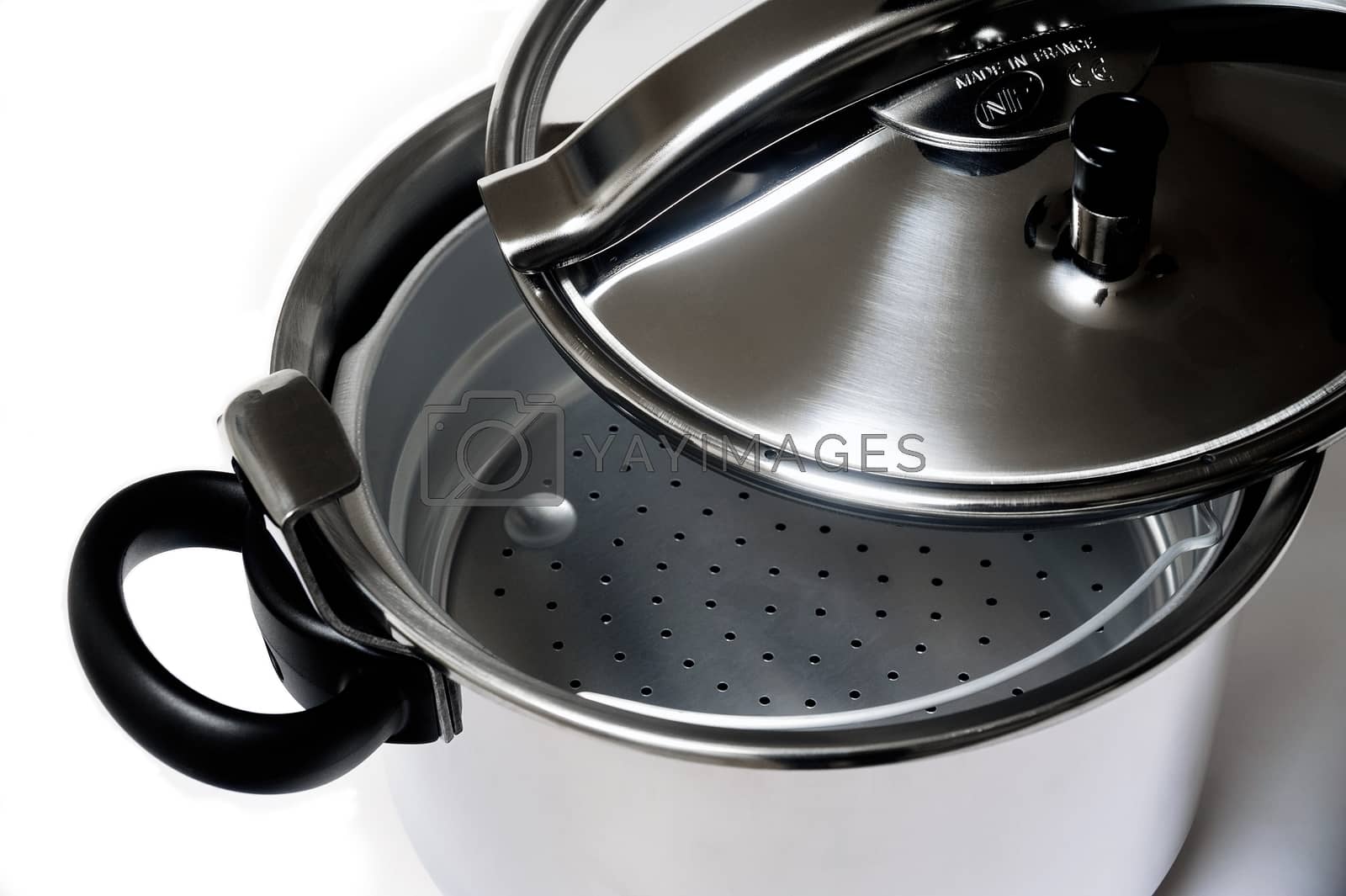 Royalty free image of Pressure cooker stainless steel by gillespaire