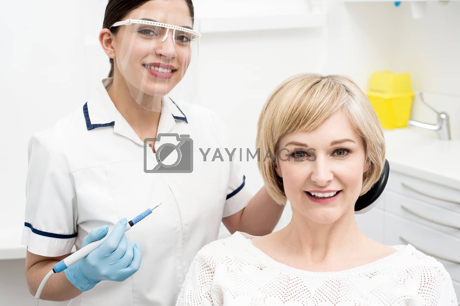 Royalty free image of Woman ready for a dental exam by stockyimages