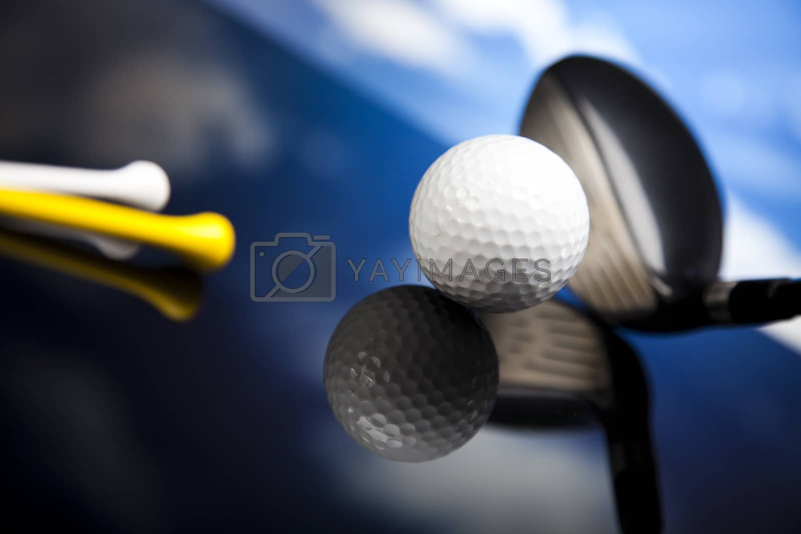 Royalty free image of Golf equipment, vivid colorful theme by JanPietruszka
