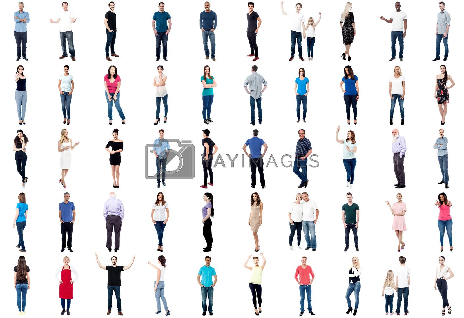 Royalty free image of Collection of full length diversified people by stockyimages
