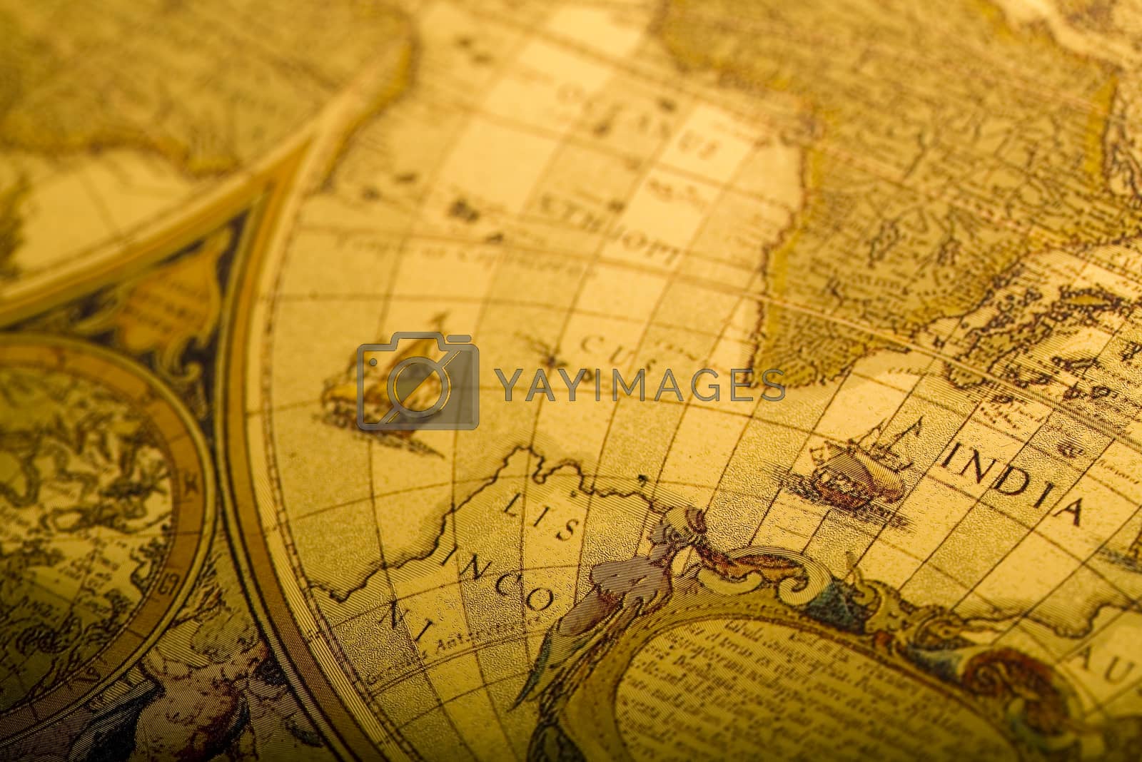 Royalty free image of Old map background, ambient light travel theme by JanPietruszka