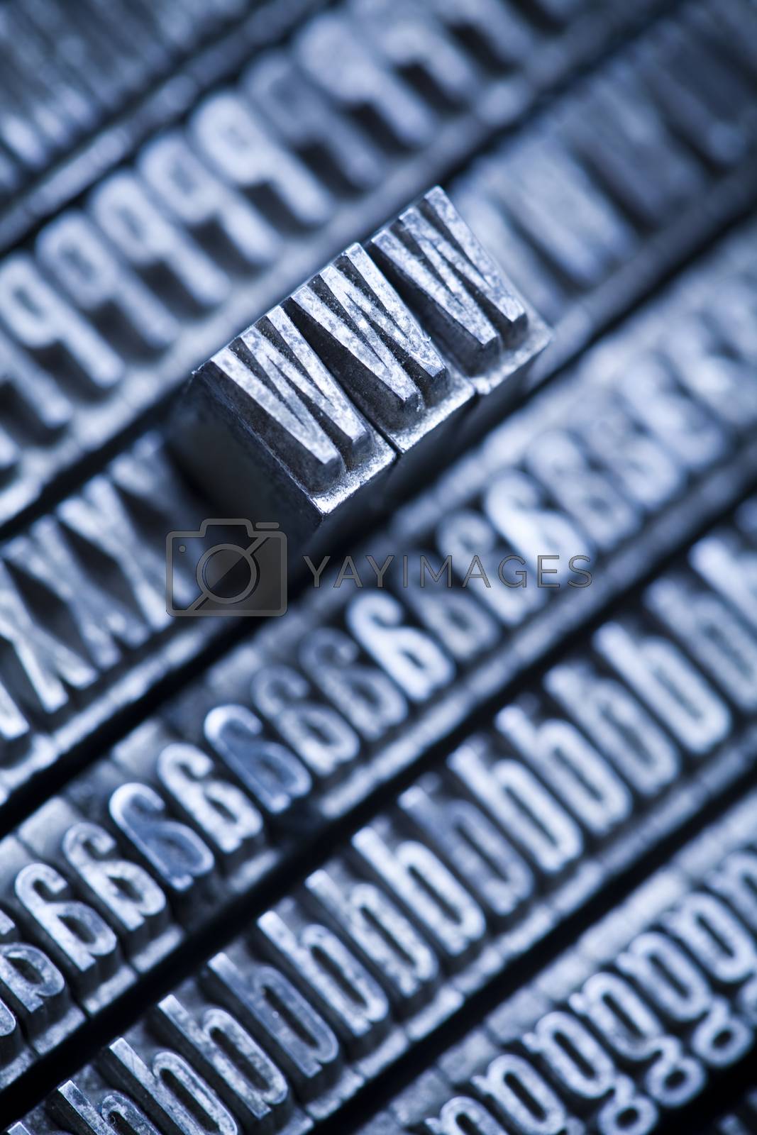 Royalty free image of A mix of vintage letterpress characters by JanPietruszka