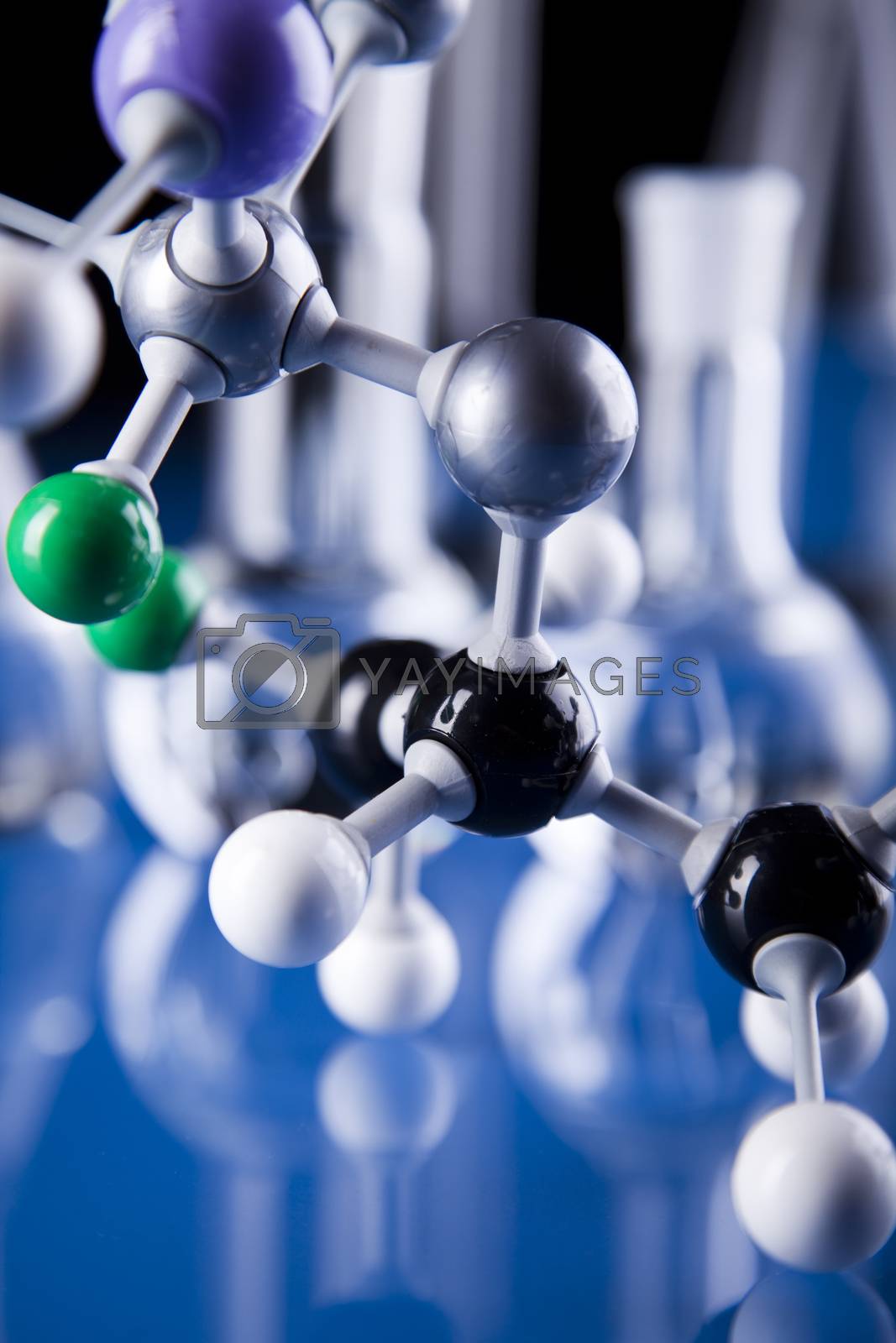 Royalty free image of Chemistry on background, bright modern chemical concept by JanPietruszka