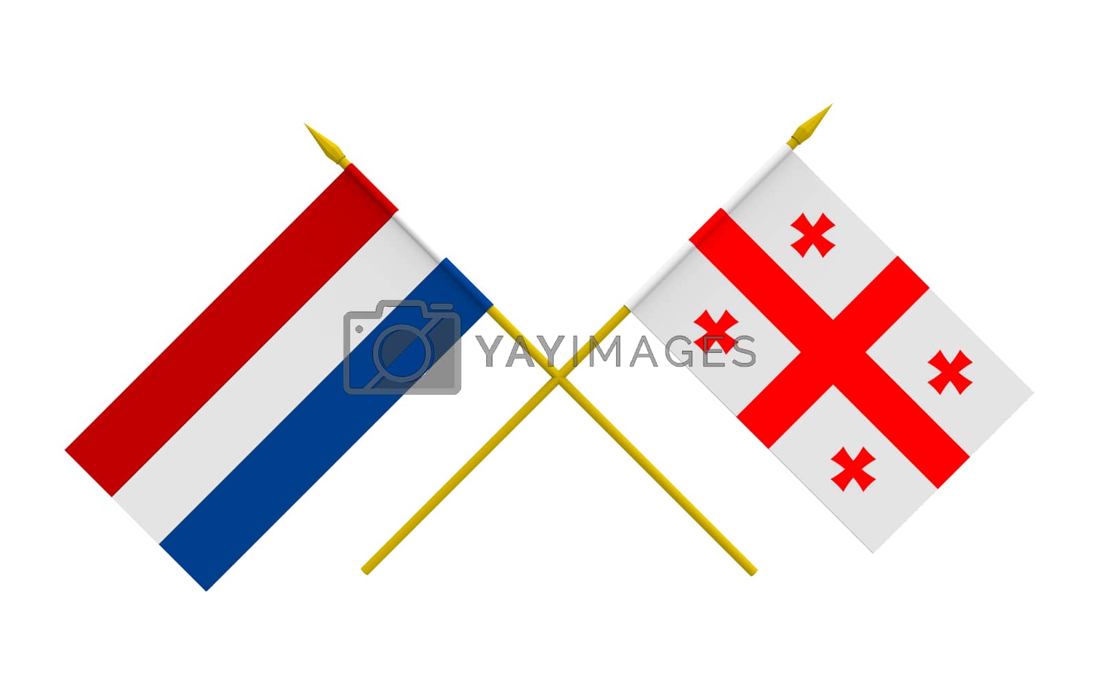 Royalty free image of Flags, Georgia and Netherlands by Boris15