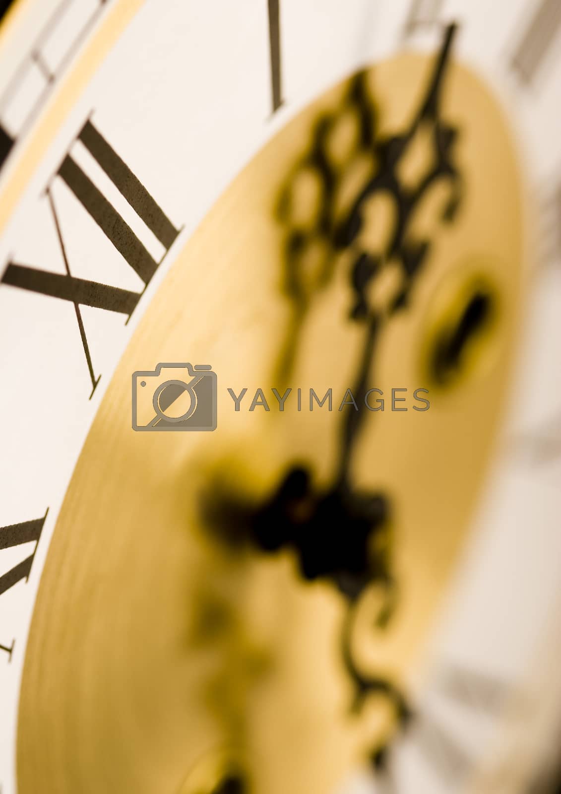 Royalty free image of Analog clock, saturated bright tone concept by JanPietruszka