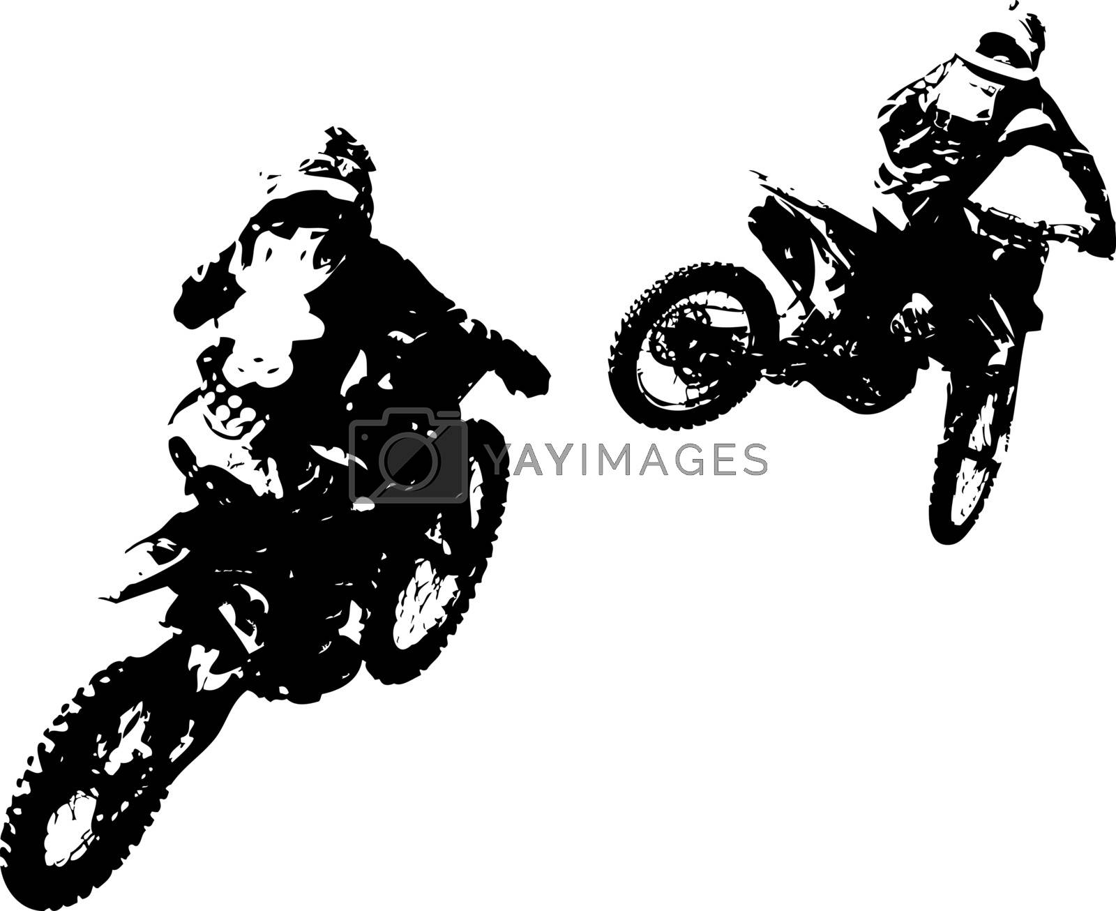 Royalty free image of Rider participates motocross championship. Vector illustration. by aarrows