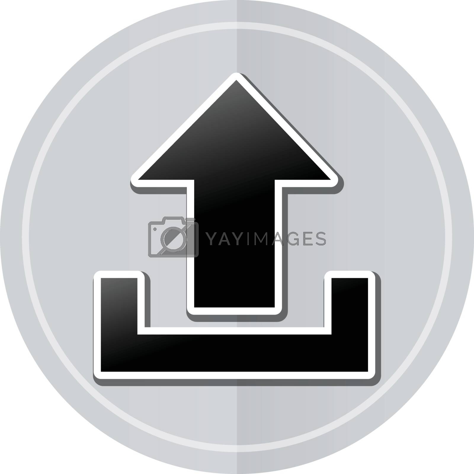 Royalty free image of upload sticker icon by nickylarson974