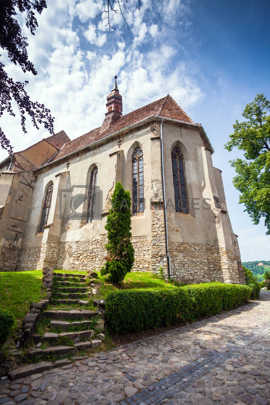 Royalty free image of Church of the Hill from Sighisoara medieval city by PixAchi