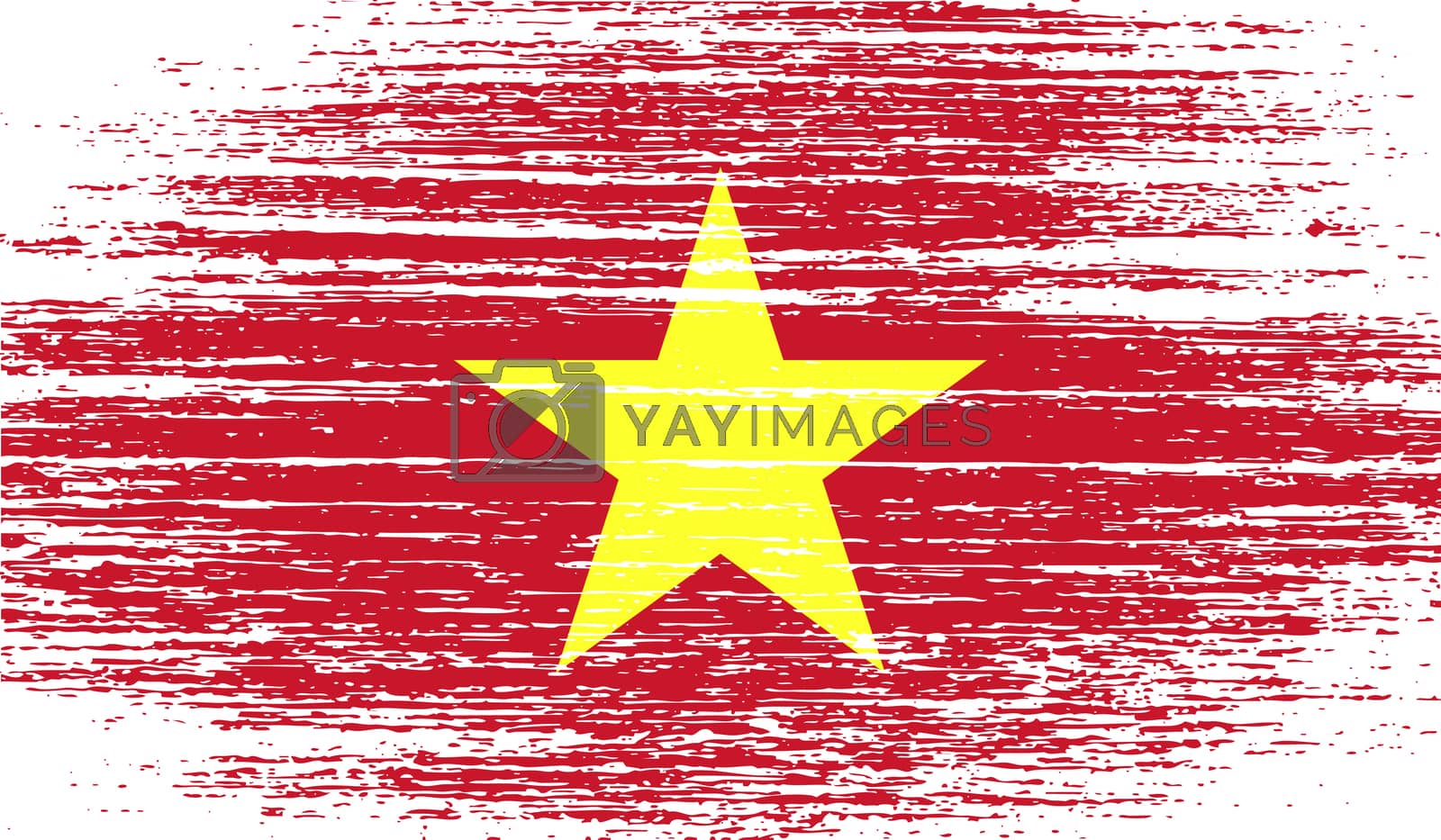 Royalty free image of Flag of Vietnam with old texture.  by serhii_lohvyniuk