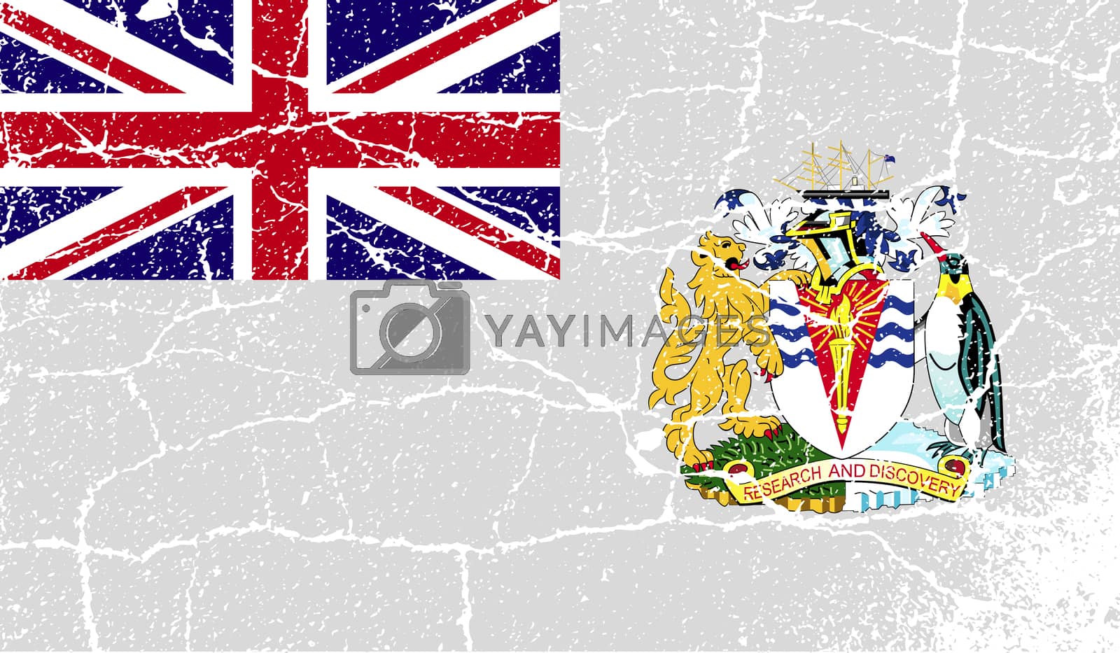 Royalty free image of Flag of British Antarctic Territory with old texture.  by serhii_lohvyniuk