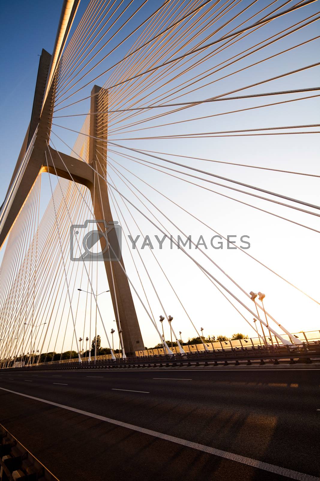 Royalty free image of Modern bridge, saturated landmark view by JanPietruszka