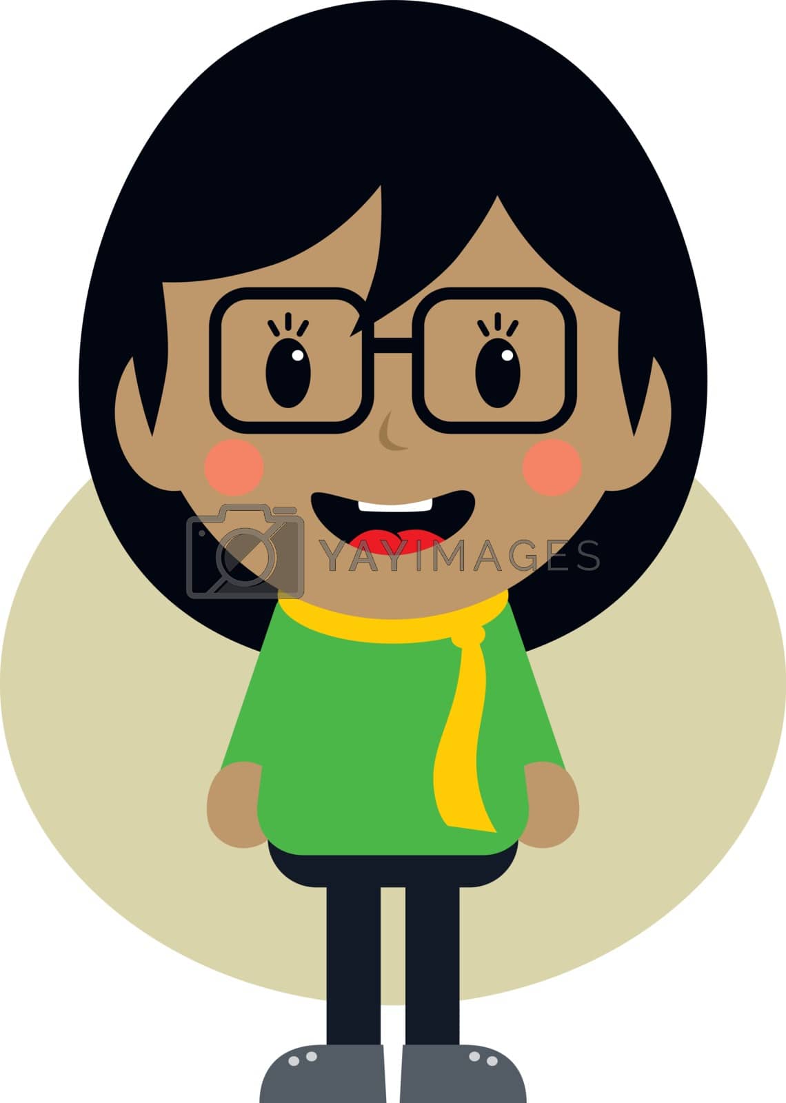 Royalty free image of cute girl cartoon character by vector1st