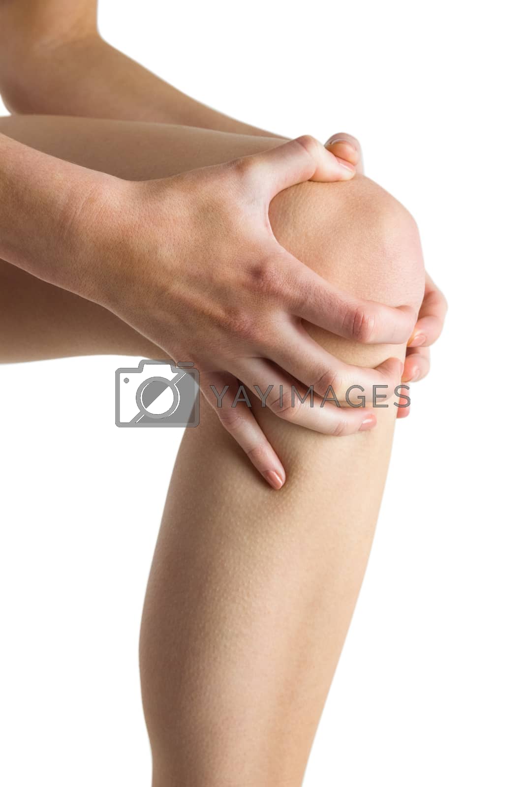 Royalty free image of Woman with knee injury by Wavebreakmedia