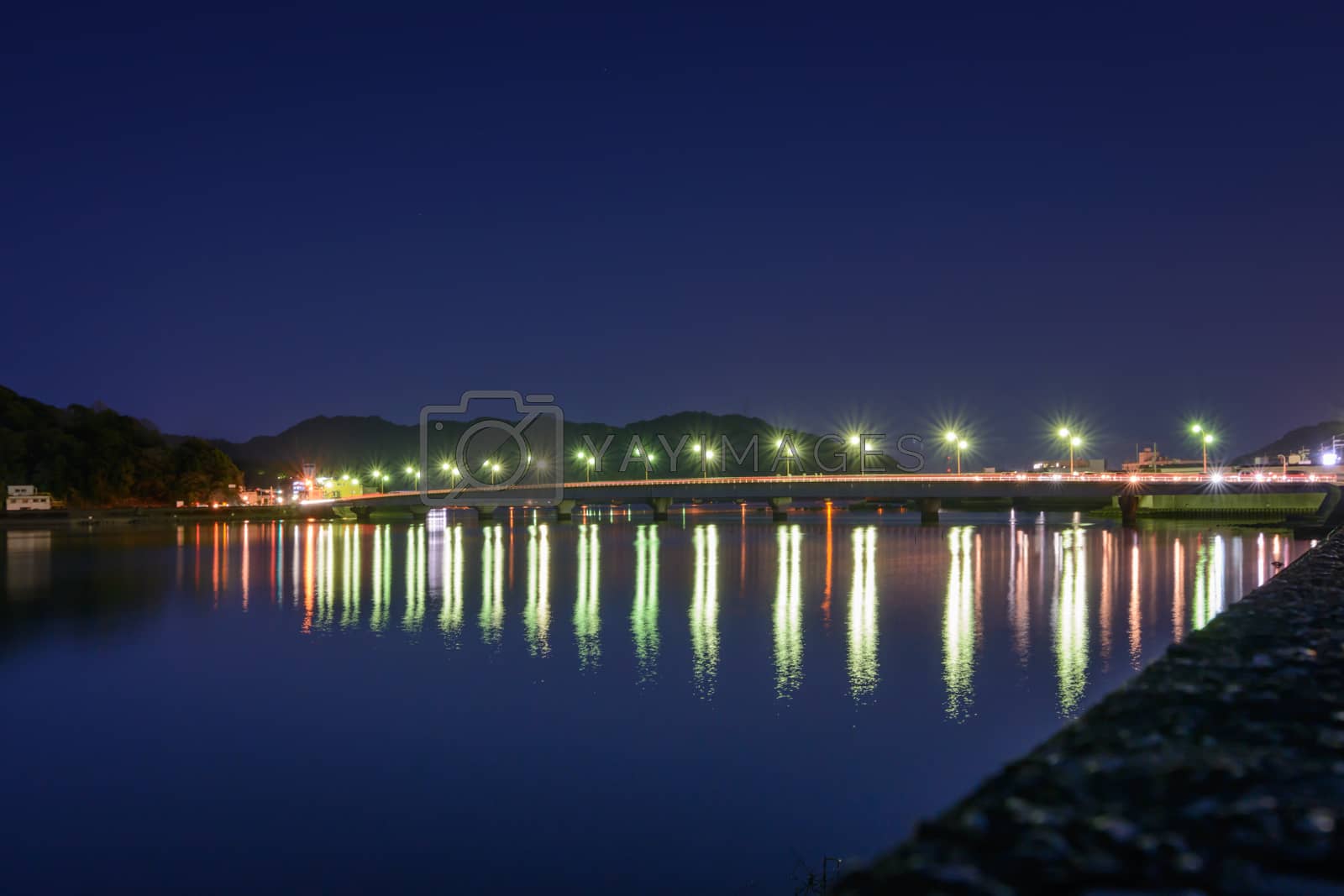 Royalty free image of Bridge Reflection at Night by justtscott