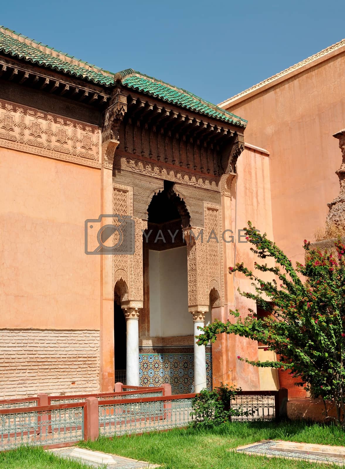 Royalty free image of marrakech saadian tombs by tony4urban
