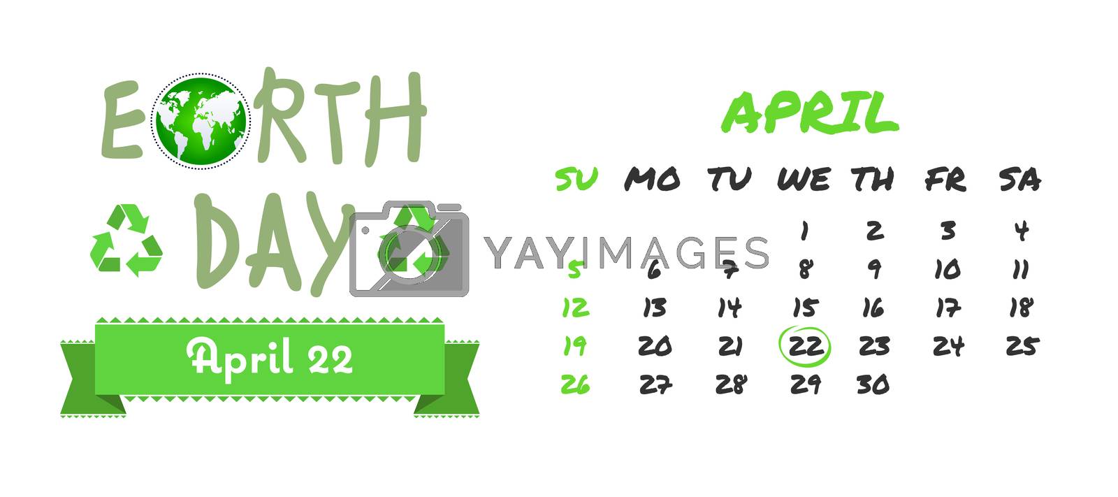 Royalty free image of Composite image of april calendar by Wavebreakmedia