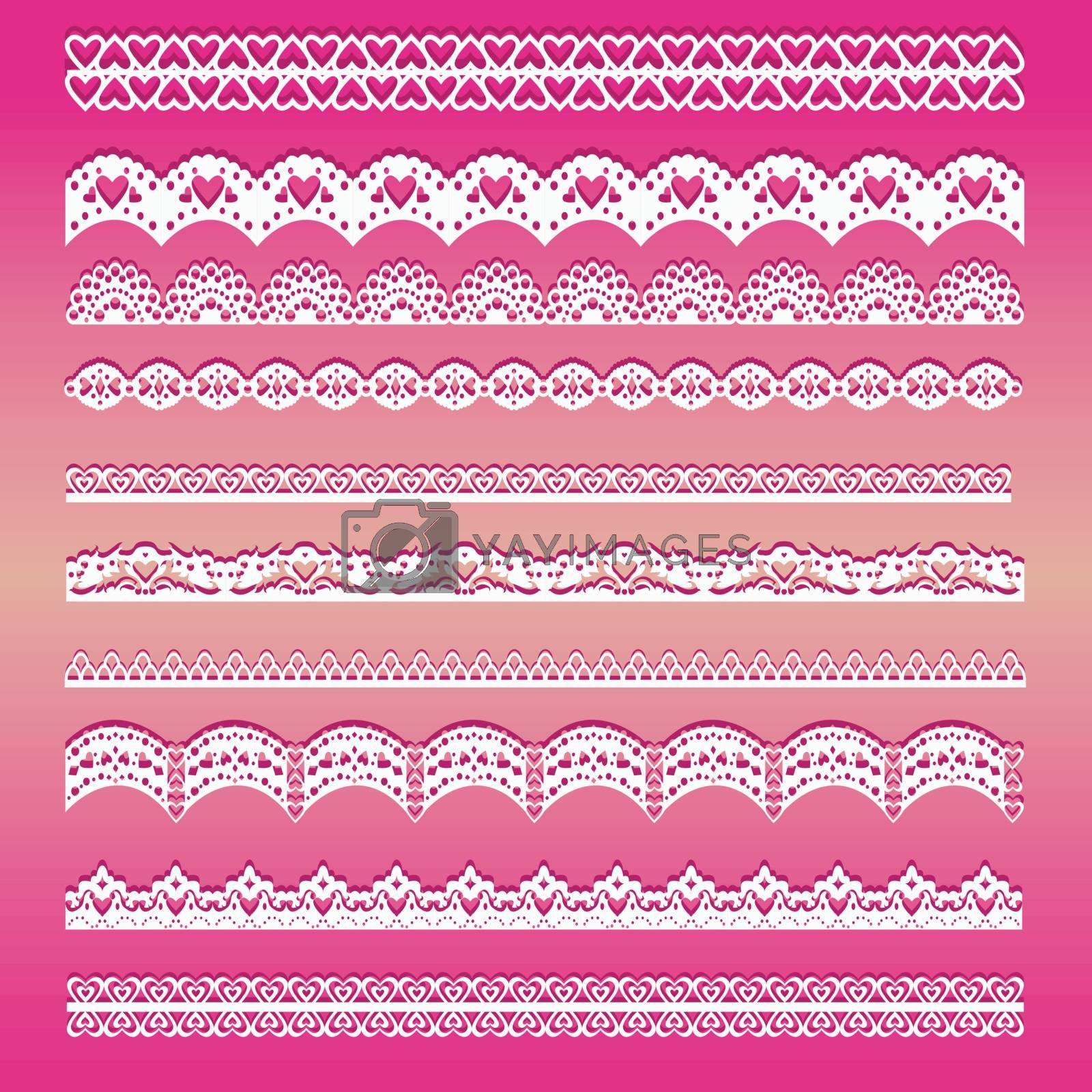 Royalty free image of Set of holiday ribbons and borders by AlisaRed