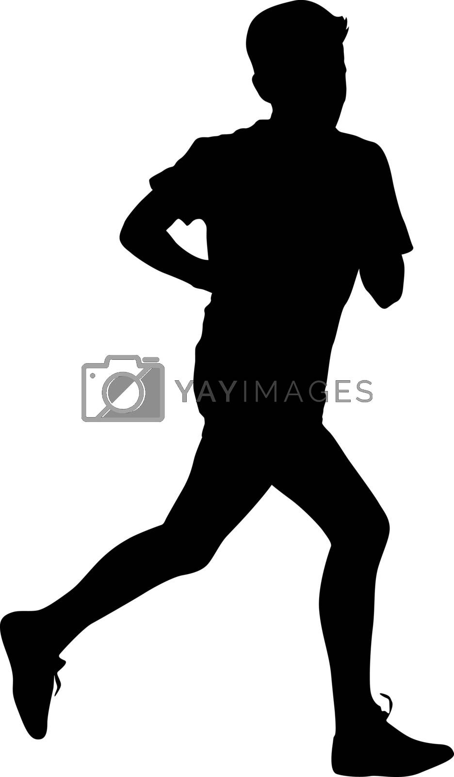 Royalty free image of Silhouettes Runners on sprint, men. vector illustration. by aarrows