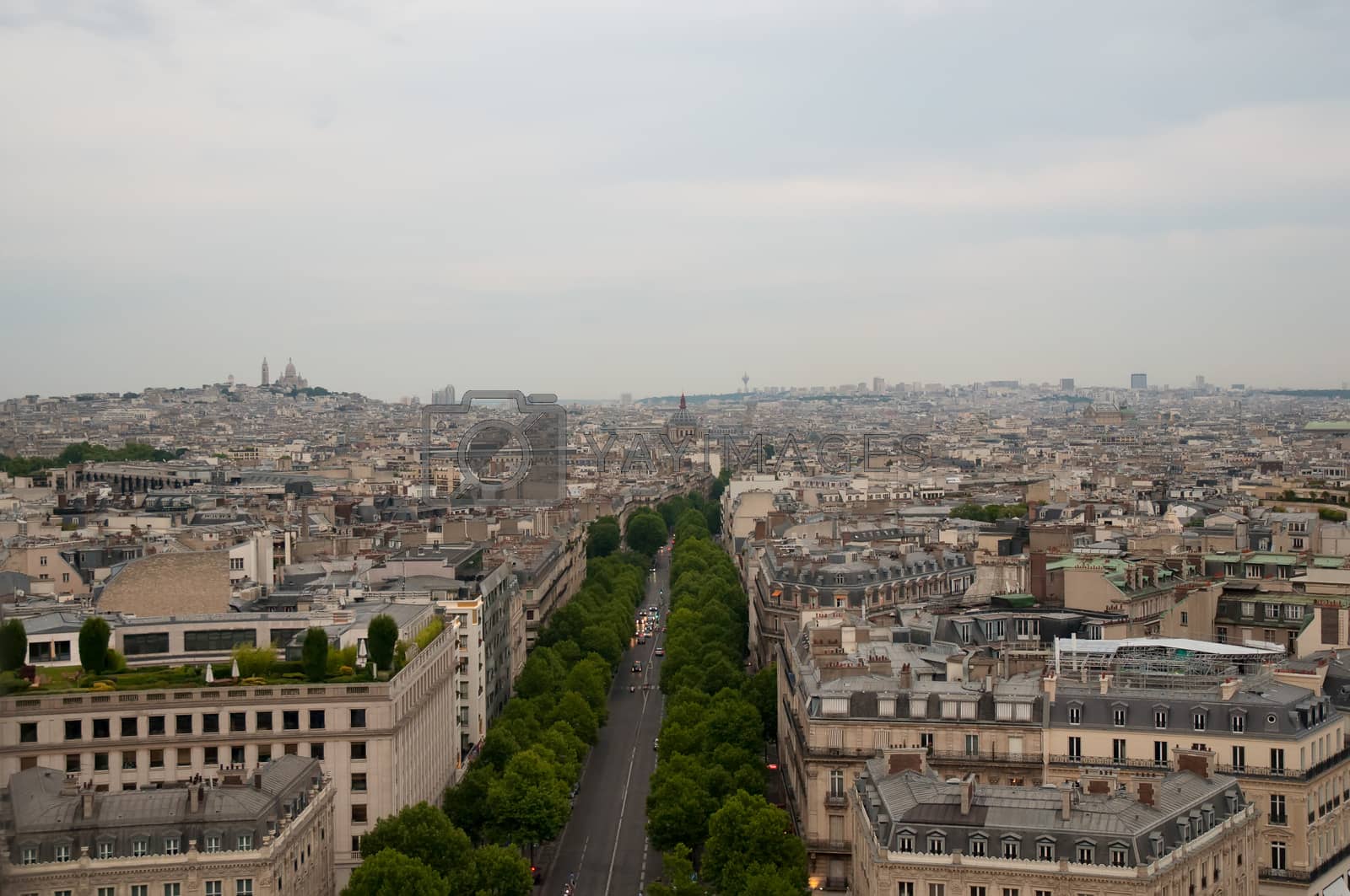 Royalty free image of Aerial view of Paris . by LarisaP