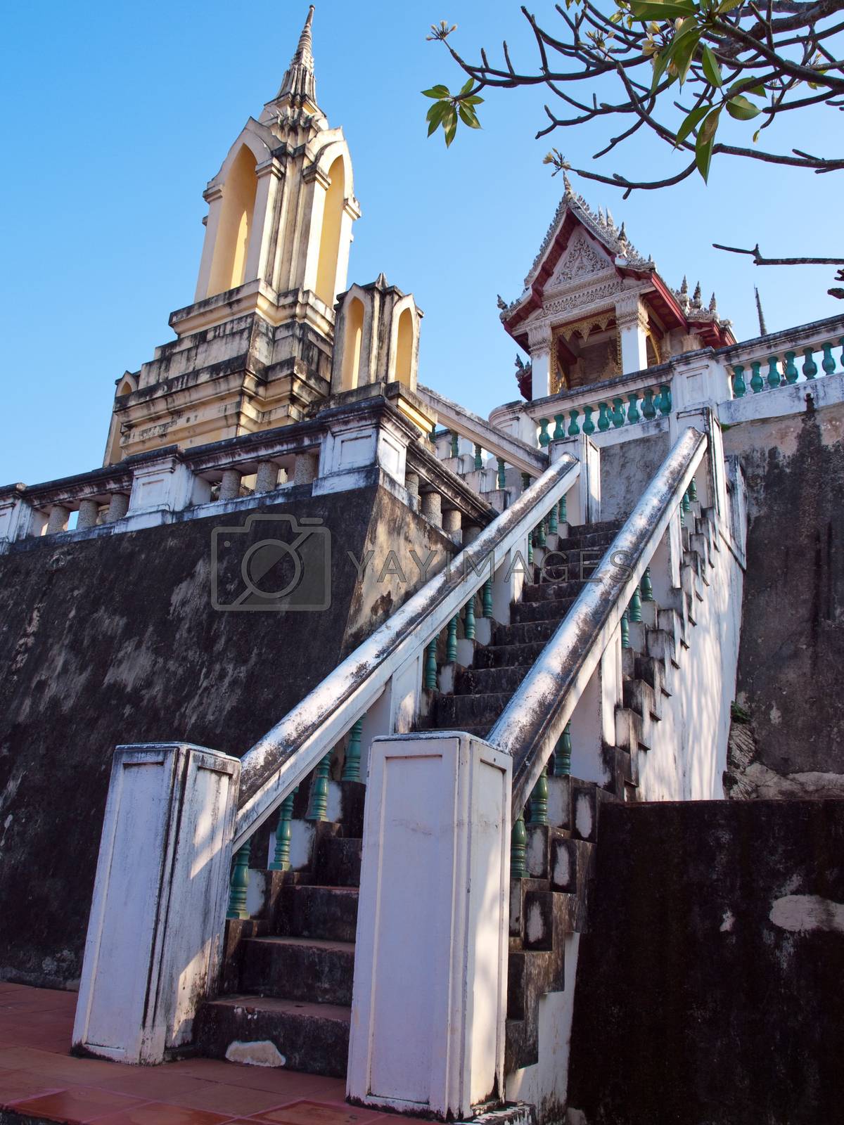 Royalty free image of Wat Phra Kaew in Khao Wang (Phra Nakhon Khiri Historical Park) by Exsodus