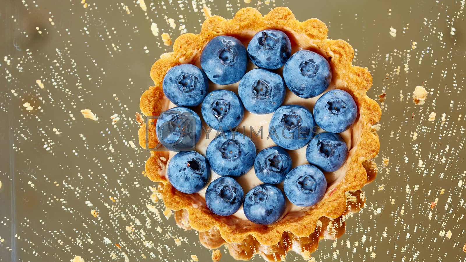 Royalty free image of Tartlet with fresh blueberries  by sarymsakov