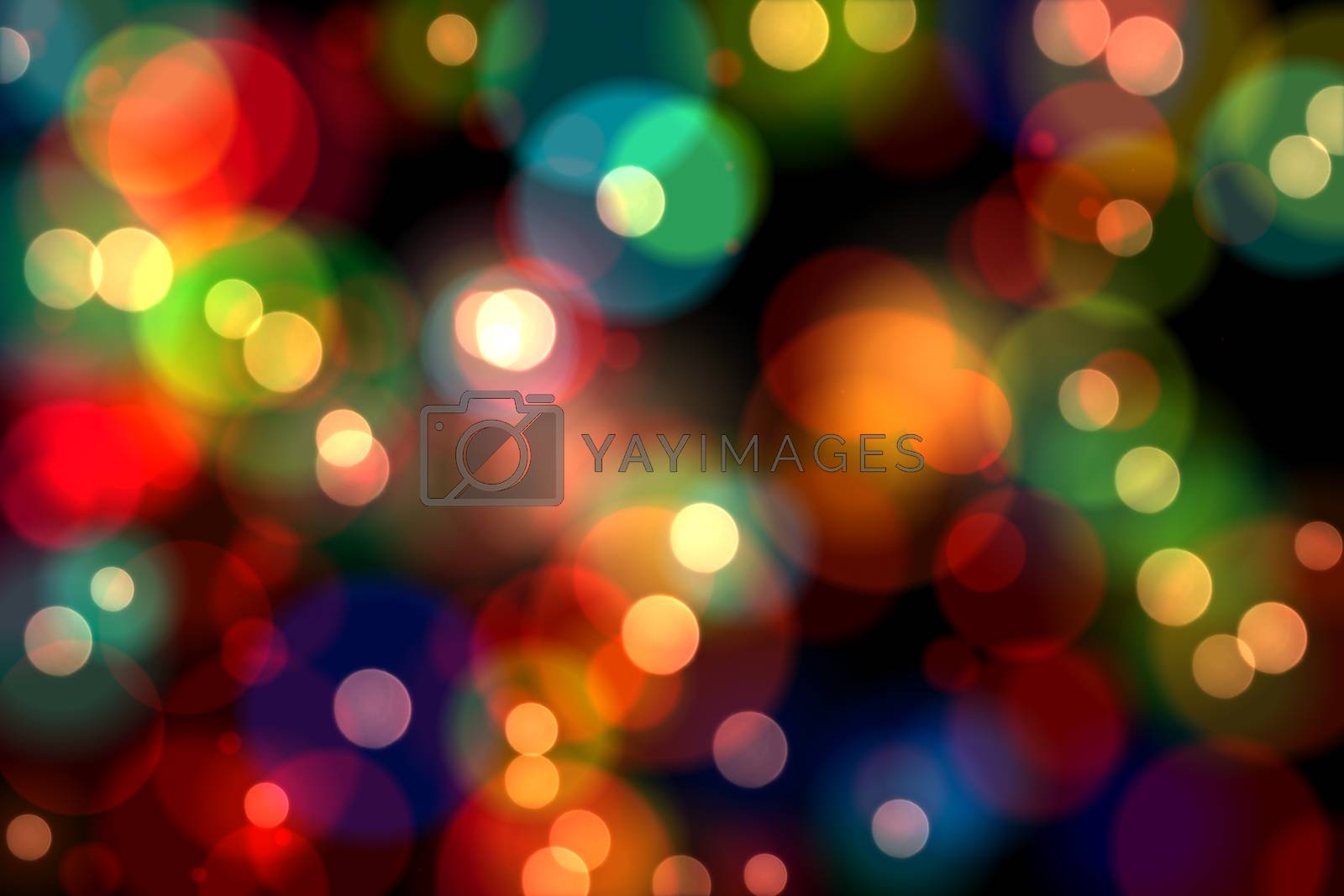Royalty free image of Colourful glowing dots on black by Wavebreakmedia