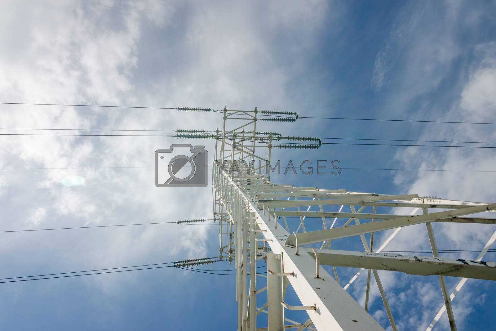Royalty free image of high voltage transmission line by Andreua