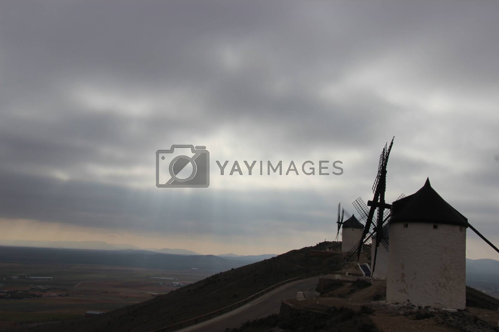 Royalty free image of Windmills in Consuegra by malin_hassum