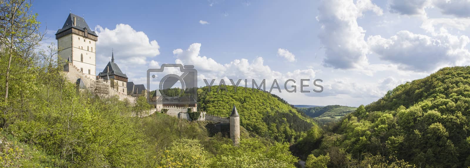 Royalty free image of Karlstejn castle in summer, panoramatic view

 by A-dam