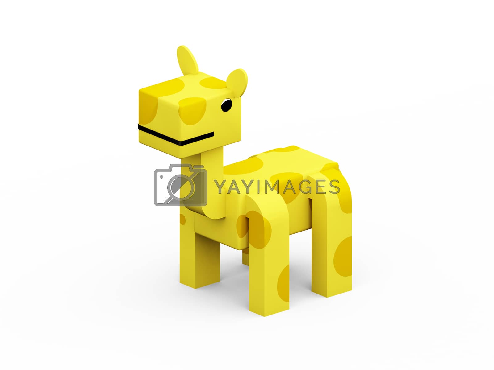 Royalty free image of giraffe 3d low polygon isolate on white background by teerawit