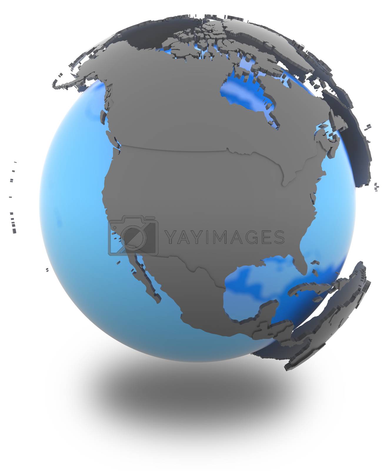 Royalty free image of North America on Earth by Harvepino